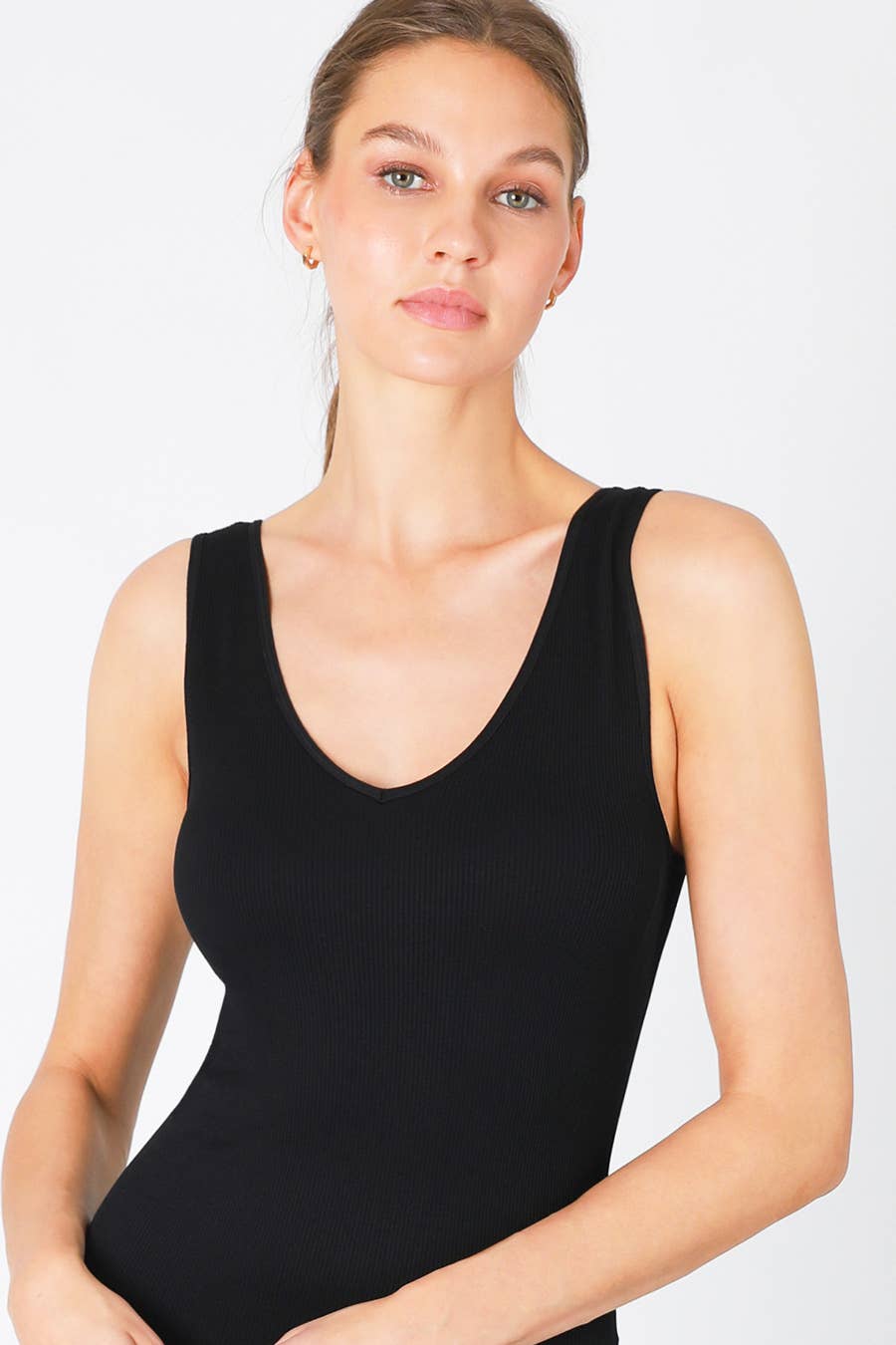 Reversible V-Neck Jumpsuit Black / The Bang Bang Shop