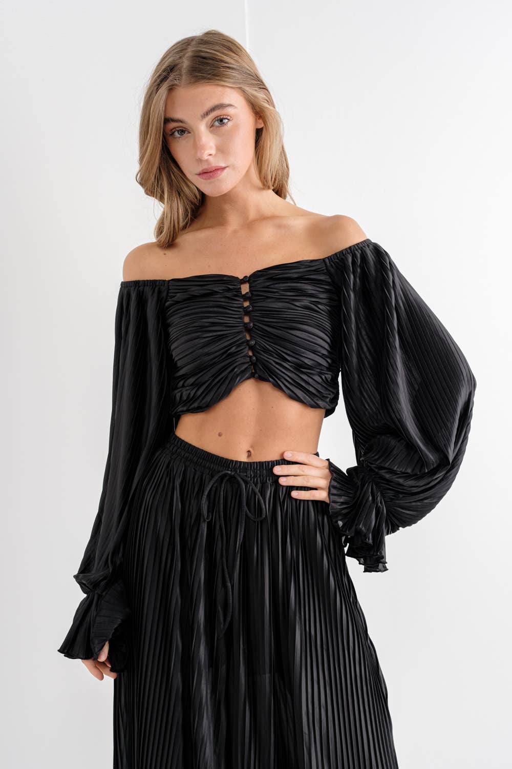 Blouse + Palazzo Set Black / The Bang Bang Shop