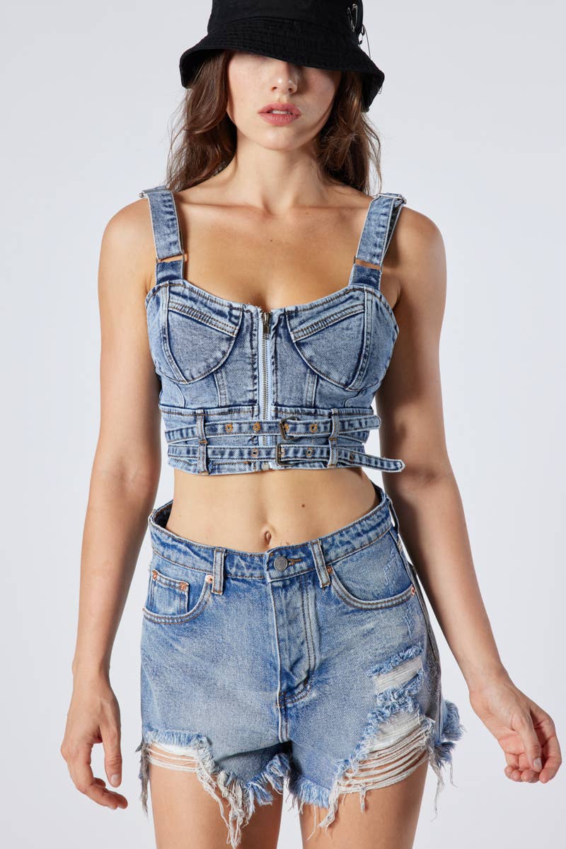 Denim Corset / The Bang Bang Shop