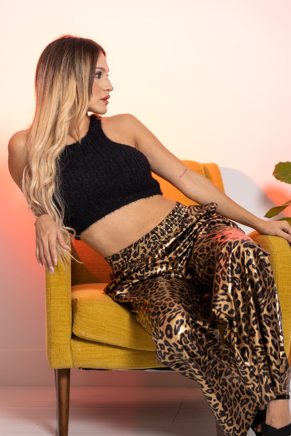 Kitty Cropped Top Black / The Bang Bang Shop