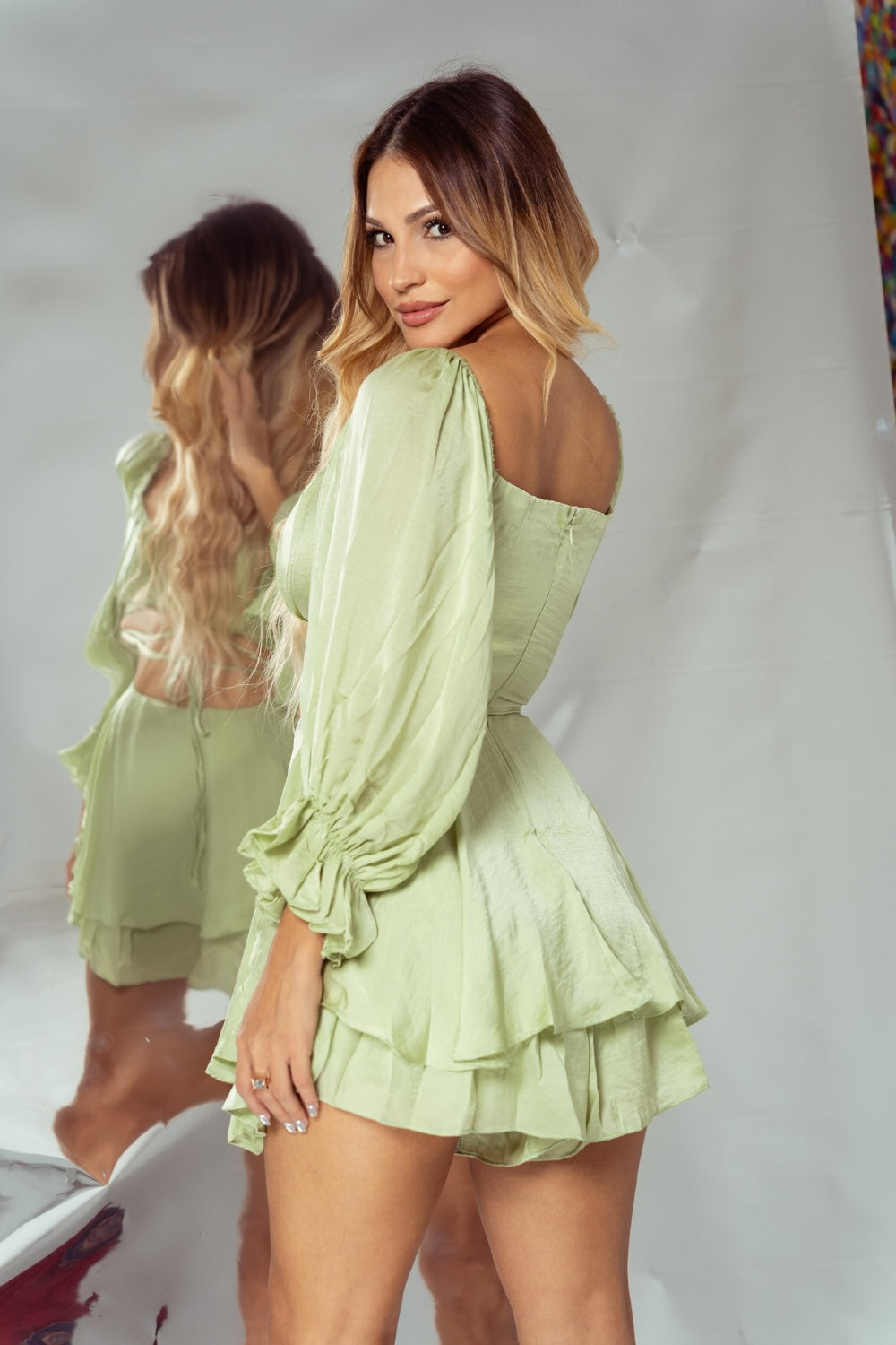 Sage Mini Romper / The Bang Bang Shop