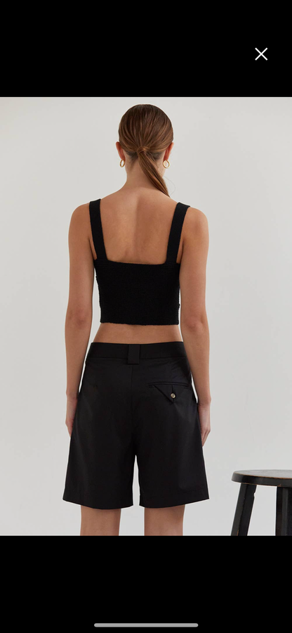 Katie Beachy Crop Top Black