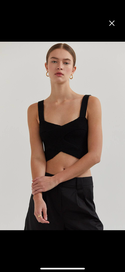 Katie Beachy Crop Top Black