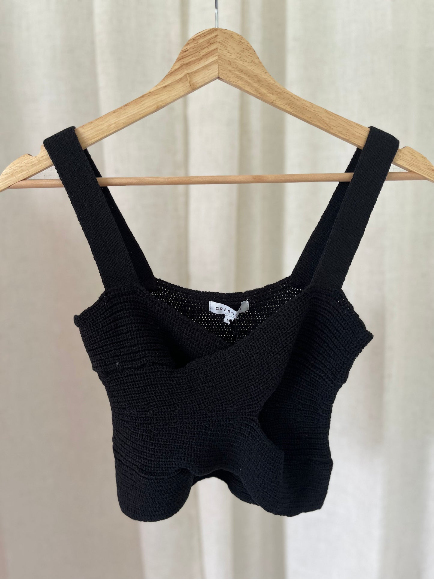 Katie Beachy Crop Top Black