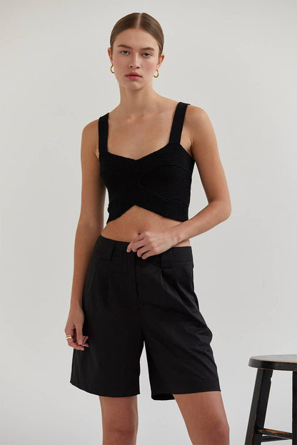 Katie Beachy Crop Top Black