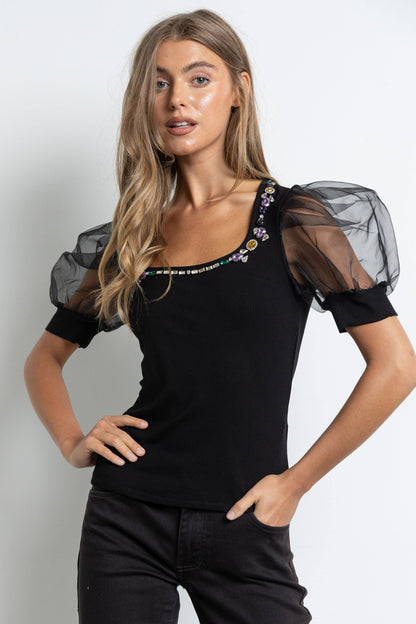 Diana Black Blouse / The Bang Bang Shop