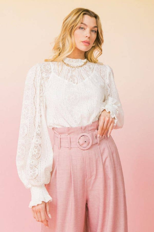 Long Sleeve Lace Top